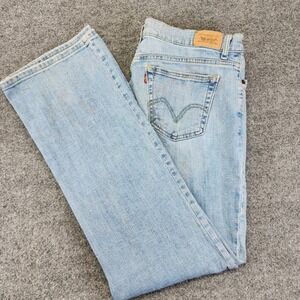 Levis Jeans Womens 16 Long Blue Denim 550 Relaxed Boot Cut Light Wash